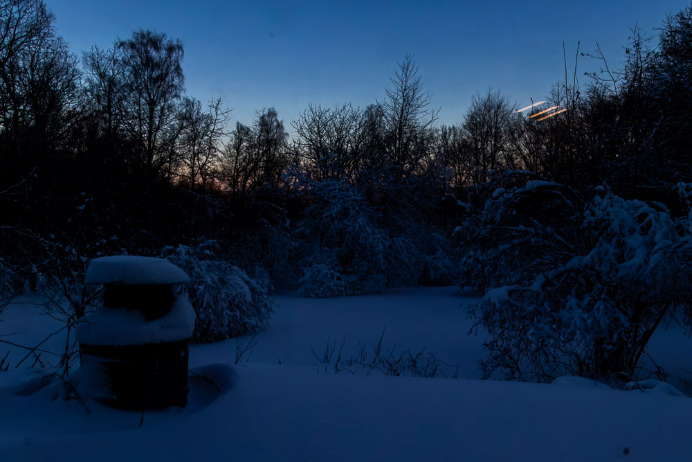 Det såg kallt ut på morgonen.